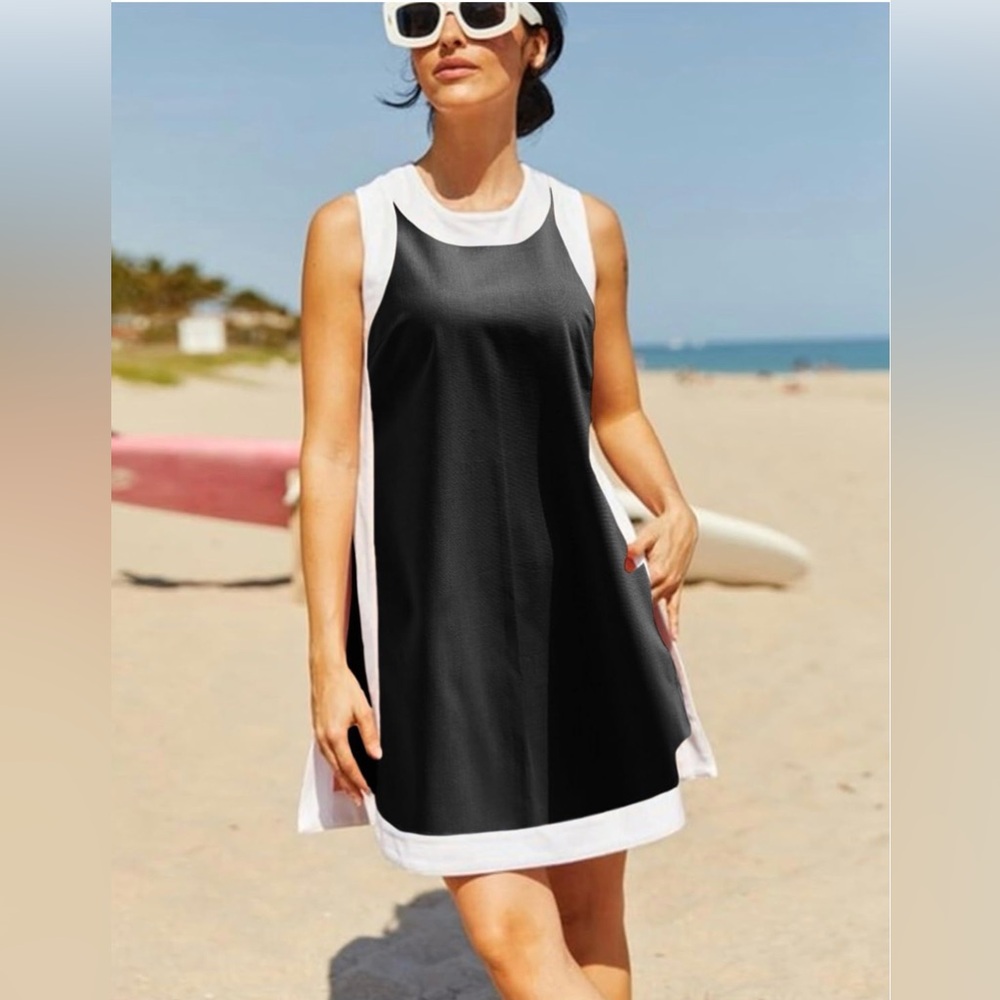 BURU-ish Women’s Black and White Sleeveless Set Size Medium